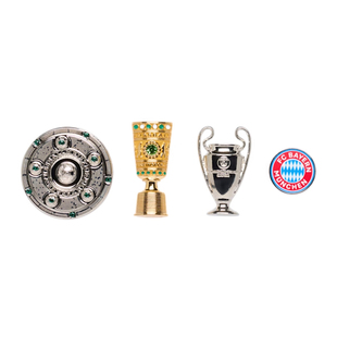 进口拜仁胸针套装三冠王欧冠德甲德国杯官方正品32659品德居现货