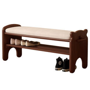 爱必居实木换鞋凳门口家用穿鞋凳子入户门可坐式鞋柜玄关坐凳一体