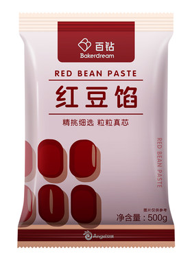 百钻低糖水洗红豆沙馅料500g
