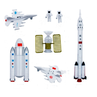 宇航员太空宇宙飞船火箭航天飞机生日蛋糕装饰玩具摆件插件套装