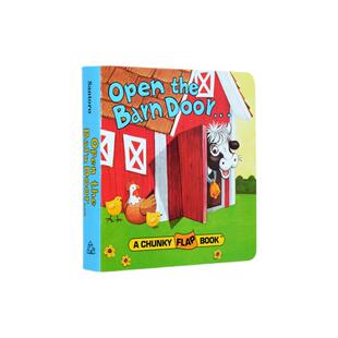 【自营】英文原版 Open The Barn Door Find a Cow 农场动物认知拟声词趣味手掌翻翻书 0-3岁幼儿亲子启蒙早教读物
