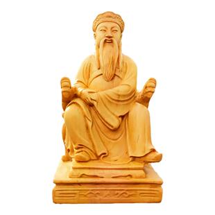 木雕保生大帝吴夲高4和10厘米家居黄杨木手工雕刻吴真人精雕摆件