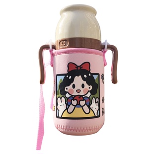 小土豆杯套儿童保温杯背带水壶套宝宝可爱吸管杯保护套300ml