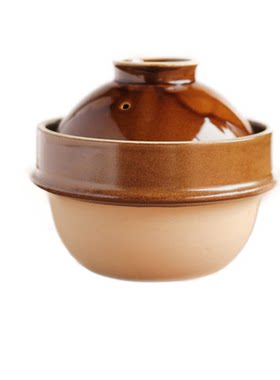 益子烧小砂锅明火用一人食用
