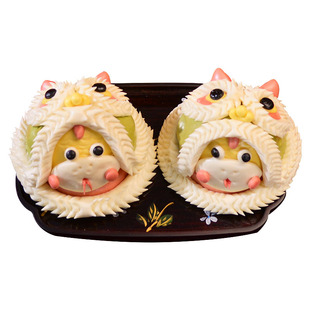 马年醒狮花馍非遗传承手工花样馒头送亲友胶东花饽饽新年贺岁礼盒