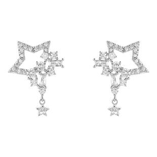 简约日常星星耳钉女2026新款爆款高级感轻奢耳环巨好看耳饰艺术生