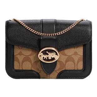 COACH 蔻驰 GEORGIE 女士链条斜挎包单肩包 金属马车标