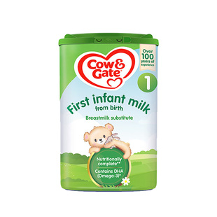 【官方授权 】英国牛栏Cow&Gate1段0-6个月婴儿奶粉原装进口800g
