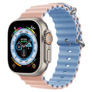适用iwatch11/10/8苹果s8手表applewatch9/7表带海洋s9硅胶s7高级s6新款5/4运动3女45ultra男s10智能手表带潮