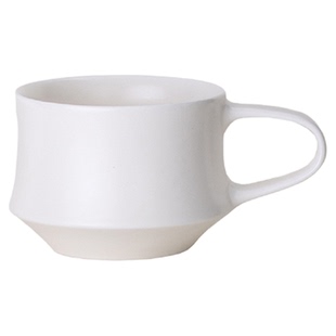 木墨生活 素白咖啡杯 德化白瓷 陶瓷杯 大容量水杯纯白简约杯子