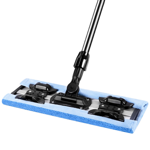 美丽雅平板拖把大号夹布吸水家用一拖净家用懒人地拖布大拖把2025