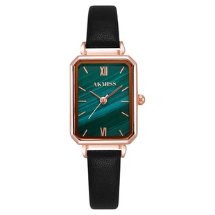 阿卡迷丝AKMISS小绿舟女士手表轻奢绿表女款高级精致简约女生礼物