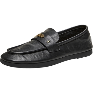 TATA他她女鞋2026春季新款黑色小皮鞋时尚休闲百搭乐福鞋CLT01AA6