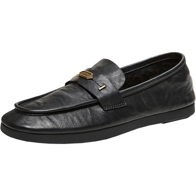 TATA他她女鞋2026春季新款黑色小皮鞋真皮休闲真皮乐福鞋CLT01AA6