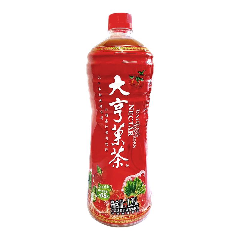 1.25L*4大亨果茶山楂果肉果汁飲料童年記憶原味618大促