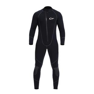 潜水服男女士专业蛙人深潜打捞5毫米3mm全身连体长袖防寒保暖渔猎