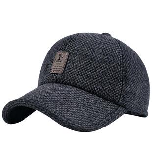 老人帽子男士冬老年人爷爷加厚保暖棒球帽中年爸爸护耳冬帽鸭舌帽