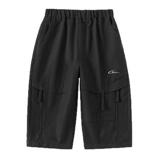 INSbobo儿童裤子2025秋季新款男童工装裤女童秋装长裤宝宝童装潮