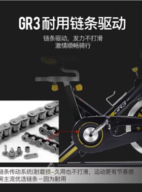乔山动感单车家用健身车 室内健身房骑行车运动健身器材自行车GR3