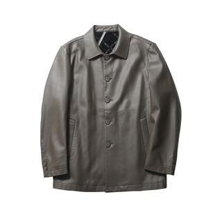 入眼即爱！柔软细腻！秋冬男士高端加绒加厚翻领商务休闲皮衣外套