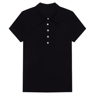 木岸muan轻氧T夏季定制高级简约Polo短袖百搭上衣女X-YX-9601