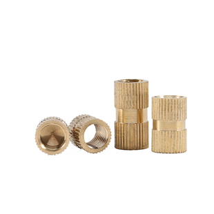 注塑铜螺母镶嵌件双通预埋件滚花热熔螺帽盲孔铜花母大全M1.4M2M8