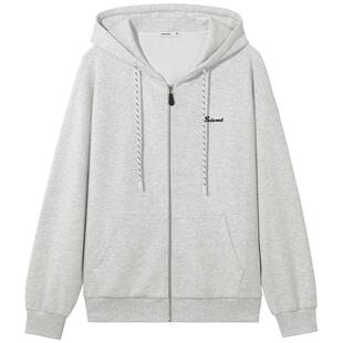 热风女士绒感卫衣2025年秋季新款经典连帽开衫卫衣宽松休闲学院风