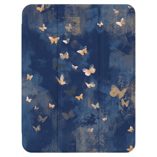 蓝景蝶适用于ipad9保护套2022新款air5平板air4苹果ipadpro11寸笔槽2019九8代三折2025mini5/7十代air6壳13寸