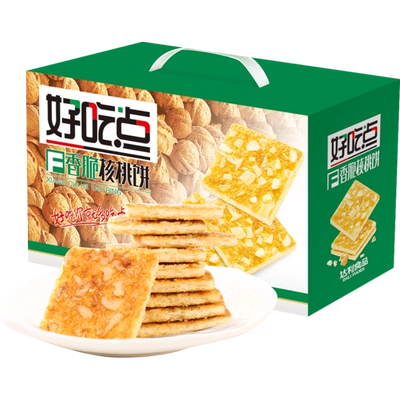 好吃点营养美味香脆核桃饼干800g