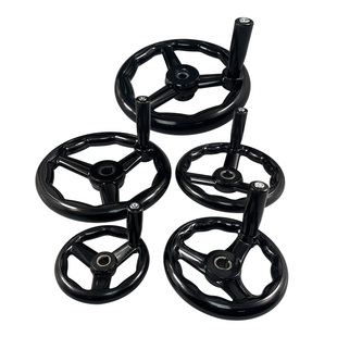 618磨床三幅机床转盘电木手摇转动圆轮缘胶木圆形手轮内波纹手柄