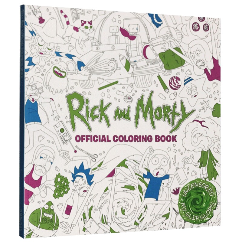 【单本】瑞克和莫蒂动画官方涂色书 英文原版 Rick and Morty Official Coloring Book 高分神作 脑洞大开 科幻动画进口艺术类书籍