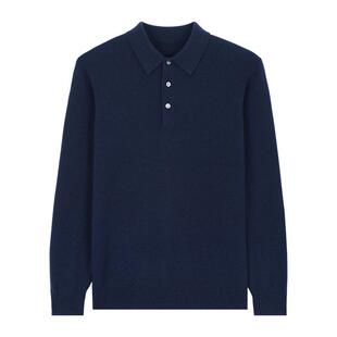 Mind Bridge【山羊绒】2025年冬Polo领毛衣纯色针织衫男士羊毛衫