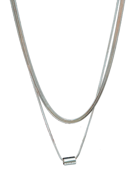 钛钢双层男女不掉色项链锁骨链