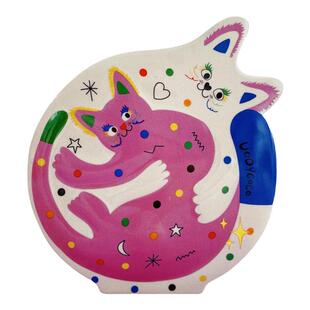 有蒂棵棵甜心猫花瓶陶瓷创意摆件客厅简约现代摆件多巴胺