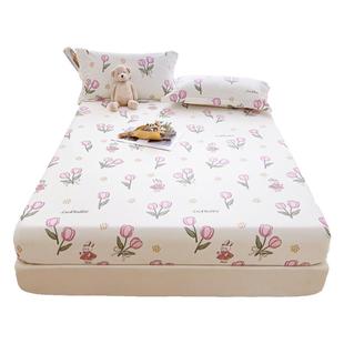 侧加高床笠40松紧床单女童纯棉床套35cm加厚充气床垫床罩1米定做