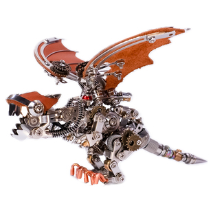 机械党尼德霍格蒸汽龙玩具手工金属拼装模型国潮机甲摆件生日礼物