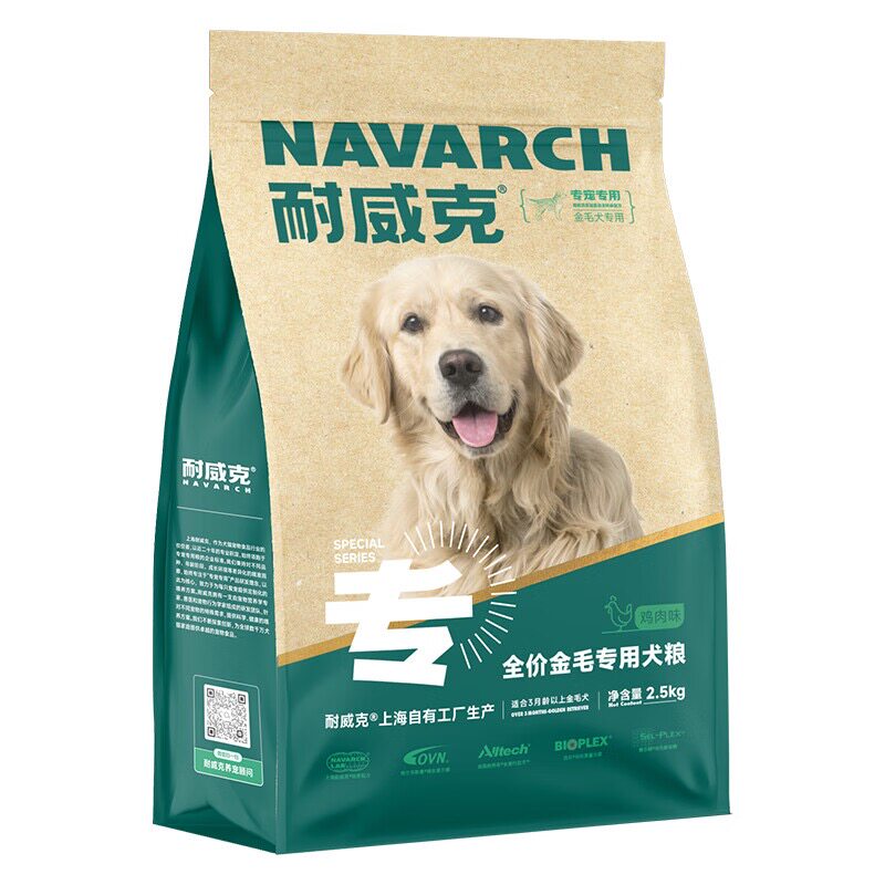 耐威克金毛成犬粮10kg鸡肉味
