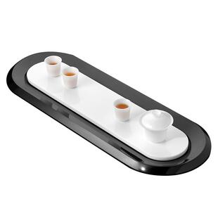 石头茶盘家用石盘简约黑白石茶台2025新款高档轻奢现代茶托茶具盘