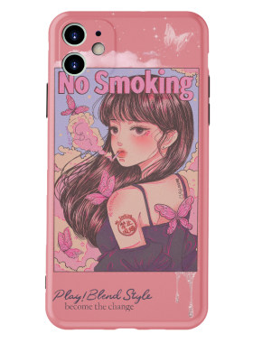 IMD光面软壳朋克女孩苹果15pro