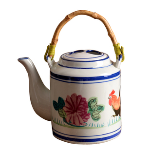 茶壶陶瓷大容量凉水壶中号加大号鸡公冷水壶提梁泡茶壶家用公鸡杯