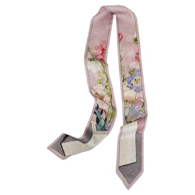 油画风丝巾腰带女装饰配裙子