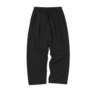 714street肌理感莫代尔卫裤男2026春季格雷系微宽松直筒休闲裤子