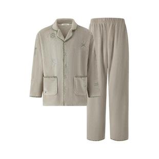 【代言人成毅同款】有棵树情侣睡衣2025冬新款男士法兰绒睡衣女款