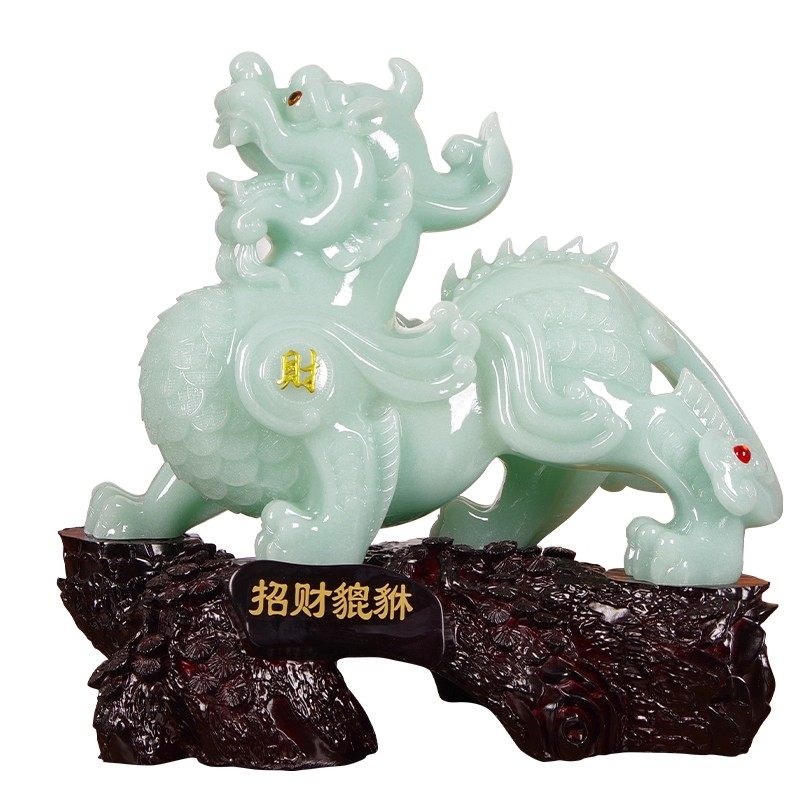 招财玉貔貅办公室桌面装饰