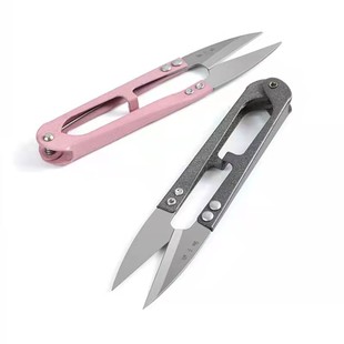 张小泉小剪刀修剪线头服装正品小号十字绣U型弹簧不锈钢家用纱剪