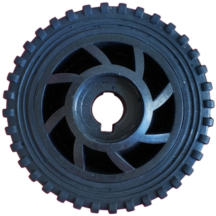 九竹电动门机头驱动轮厂门口电动伸缩门橡胶轮平移大门塑胶大轮子