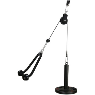 自制健身器材改装配件DIY家用高位下拉训练器飞鸟器械滑轮钢丝绳