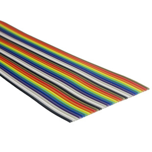 FC-2.54mm插头用28AWG彩排线2651VW-1压接IDC/DIDC国标排线10-64p