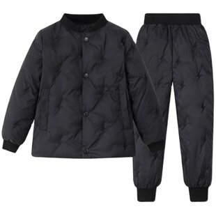 巴拉可儿儿童羽绒裤女童中大童冬季保暖裤男童羽绒裤内胆校服内穿