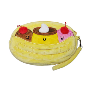 雨过山原创香蕉船毛绒笔袋可爱少女心文具袋韩版大容量铅笔收纳包
